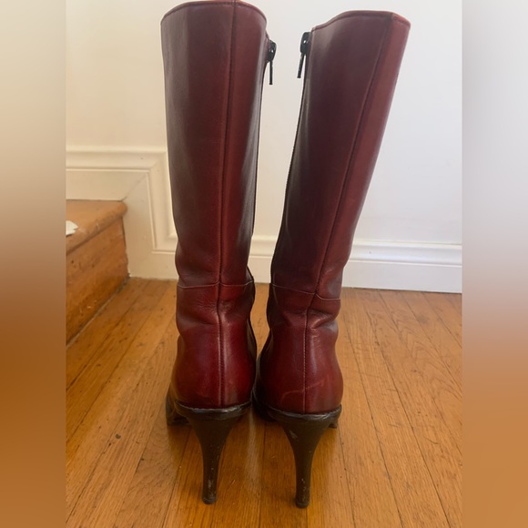 HOT Burgundy stiletto Paruolo boots from Buenos Aires - size 7 - Picture 6 of 7